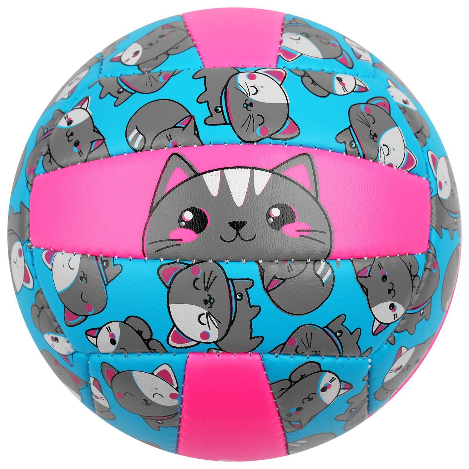 Мяч ONLITOP волейбольный «Кошечка». ПВХ. машинная сшивка. 18 панелей. размер 2. 152 г - фото 1