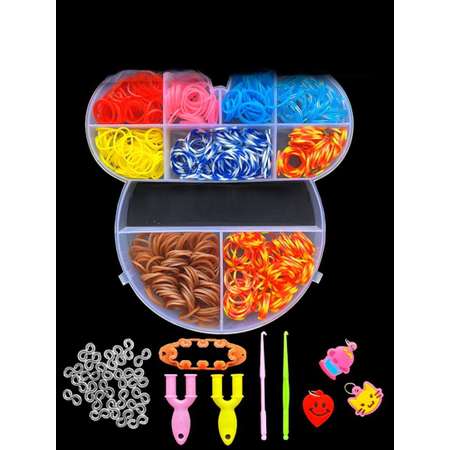 Набор резинок для плетения Color Kit для плетения браслетов Микки Маус 600 шт 5 видов деталей