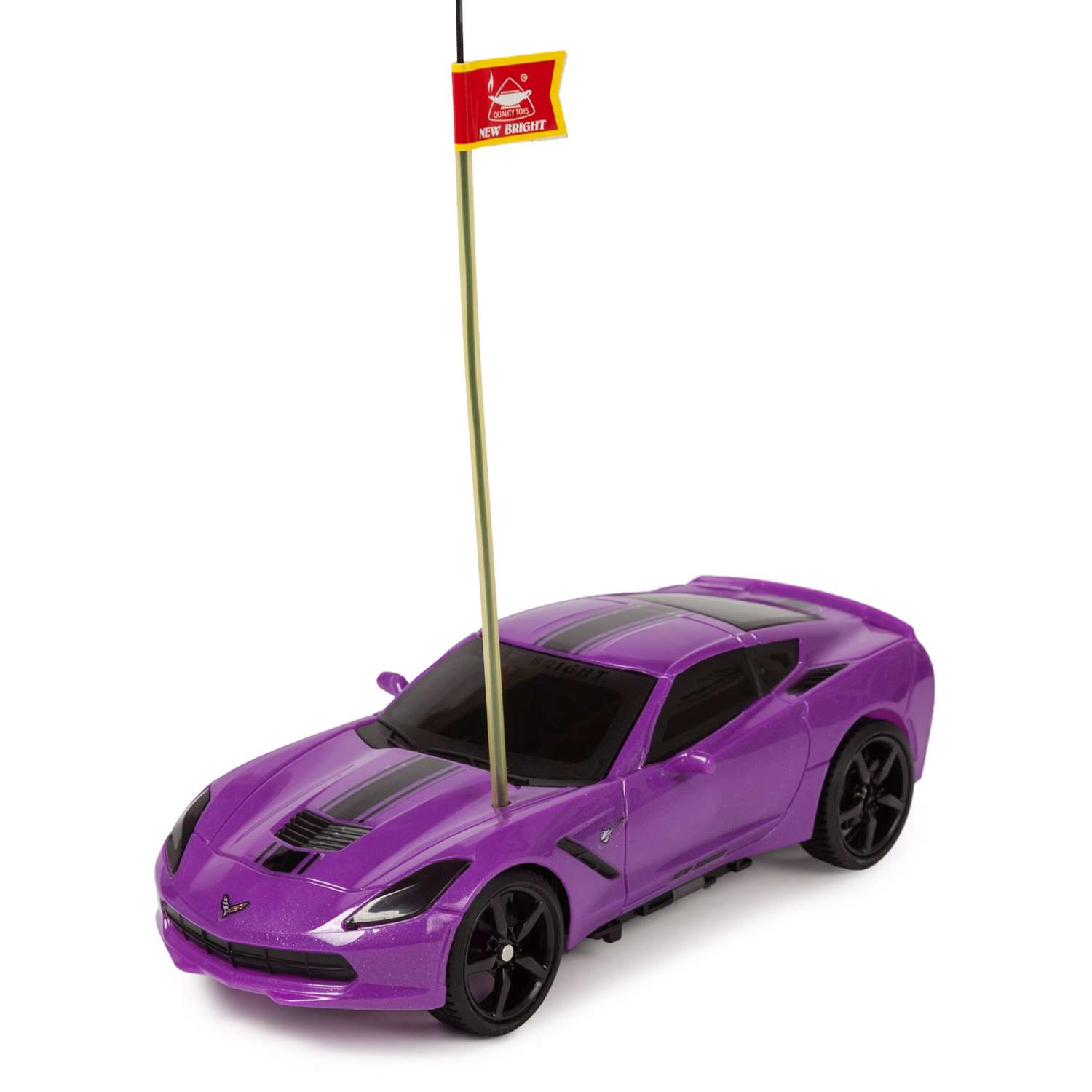 Машинка New Bright РУ 1:24 Corvette Фиолетовый 2423G 2423G - фото 2
