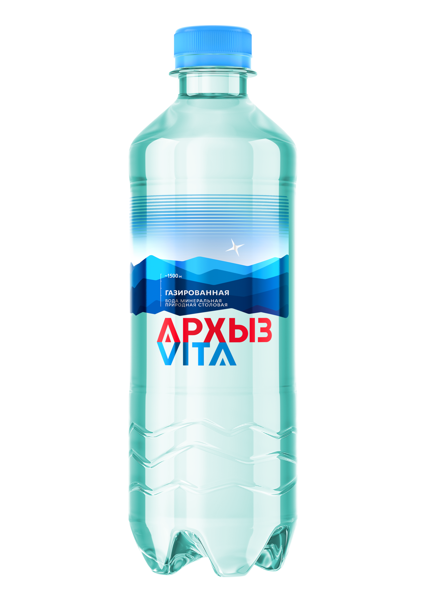 Минеральная вода Архыз 0.5 л газированная пэт - фото 1