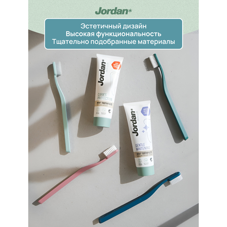 Зубная щетка JORDAN Green Clean Medium средней жесткости, голубой