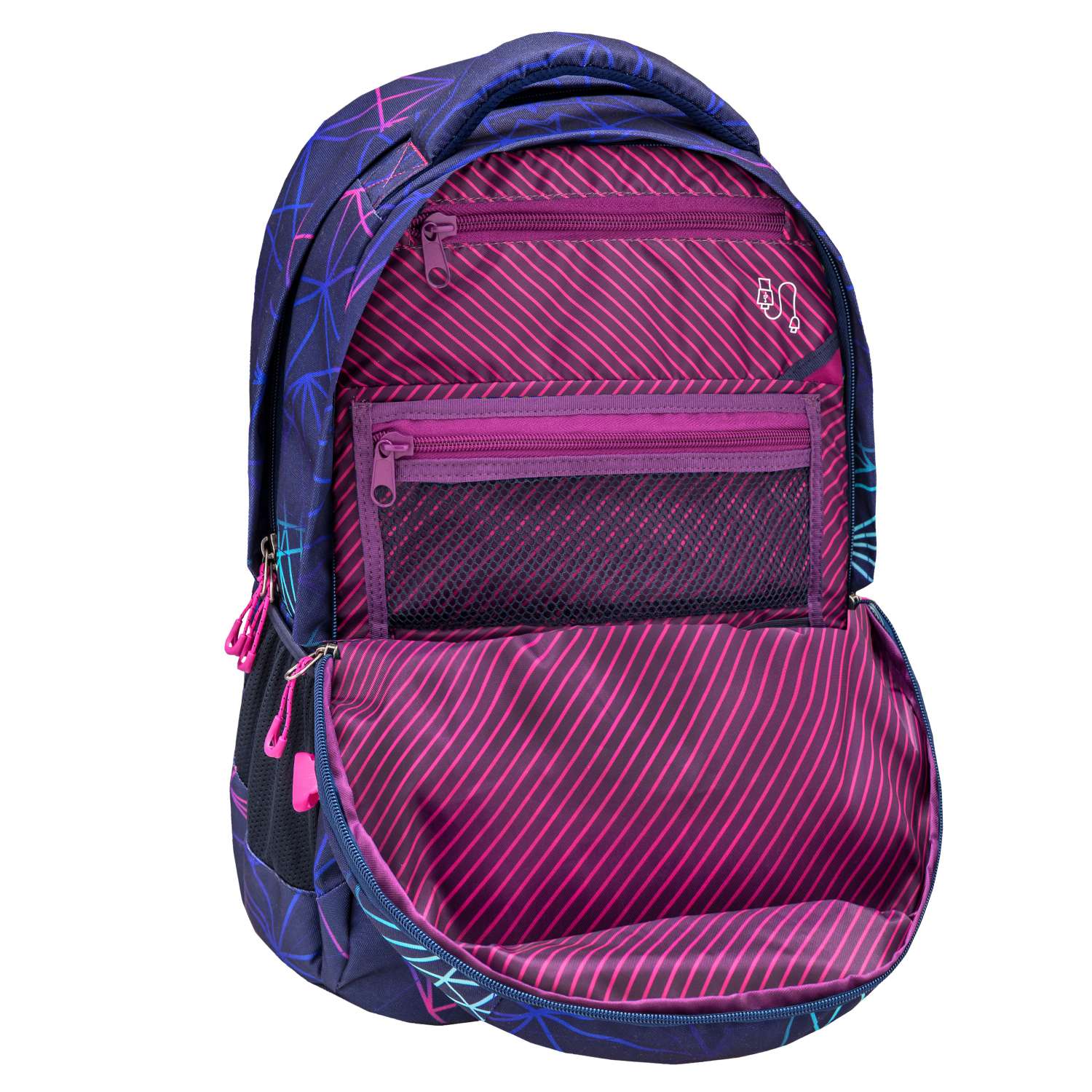 Рюкзак молодежный BELMIL Wave Infinity Stripes Purple - фото 5