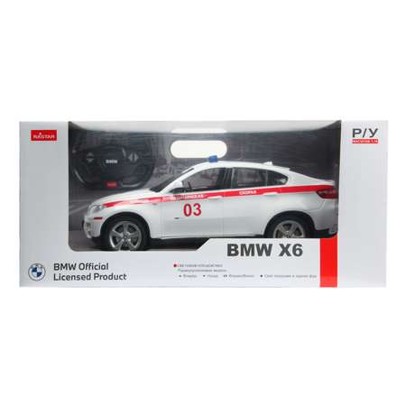 Машина Rastar РУ 1:14 BMW X6 Ambulance Белая 31400A