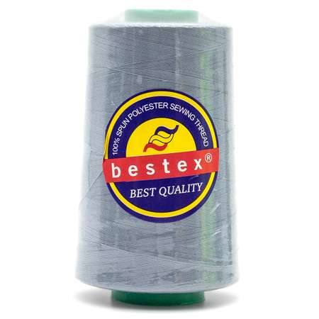 Нитки Bestex промышленные универсальные для шитья и рукоделия 40/2 5000 ярд 1 шт 318 серо - фиолетовый