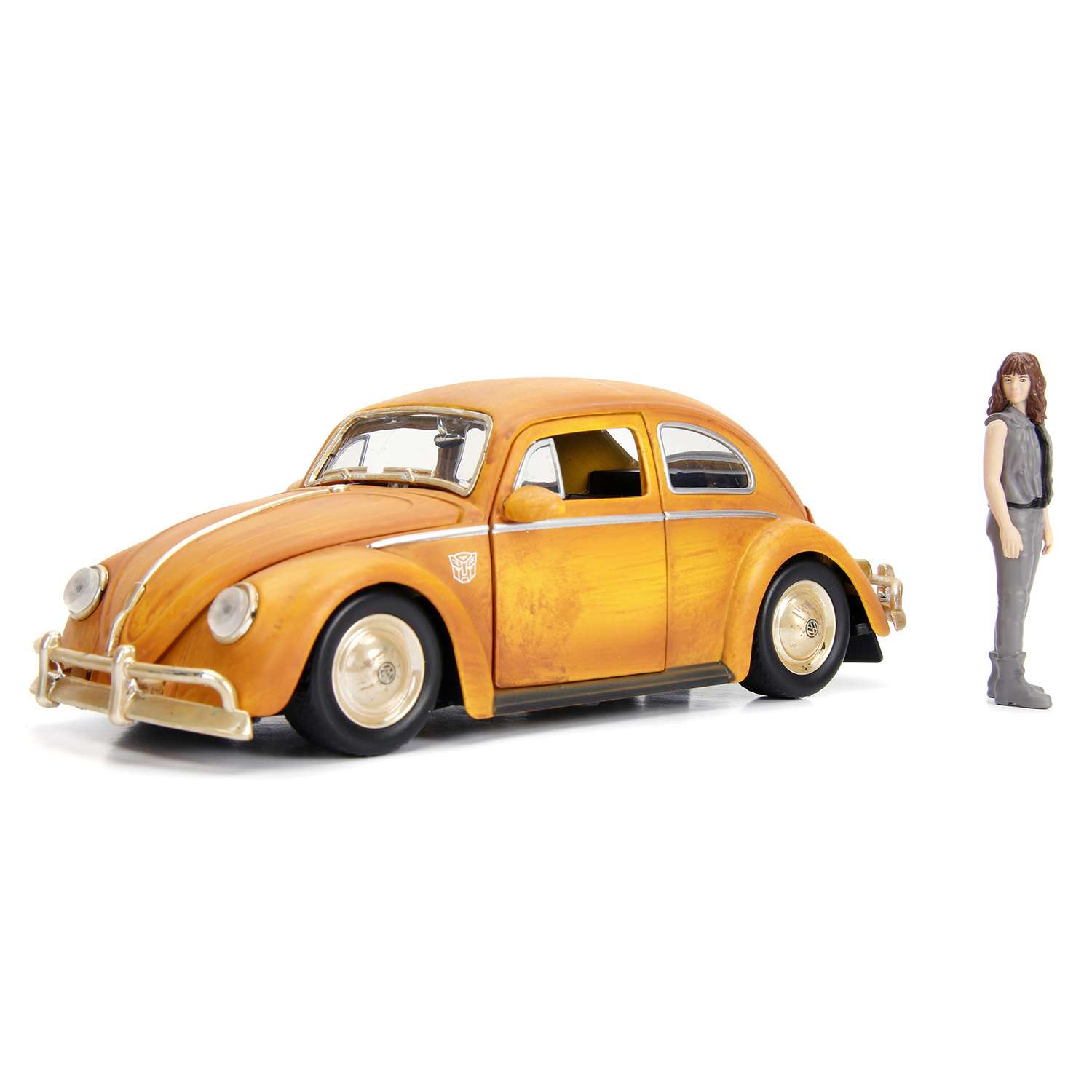 Машина Jada 1:24 Голливудские тачки Volkswagen Beetle 1971 Бамблби +фигурка Чарли 30114 30114 - фото 3