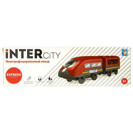 Игровой набор InterCity Электрический поезд Спасатель 2 вагона