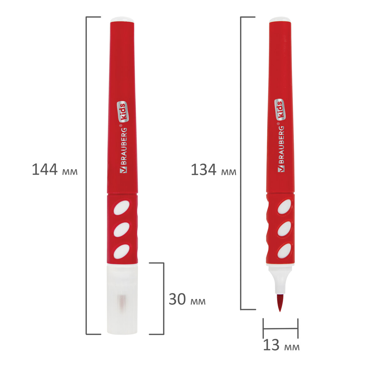 Набор фломастеров Brauberg с кистью для детей эргономичные 12 цветов - фото 11