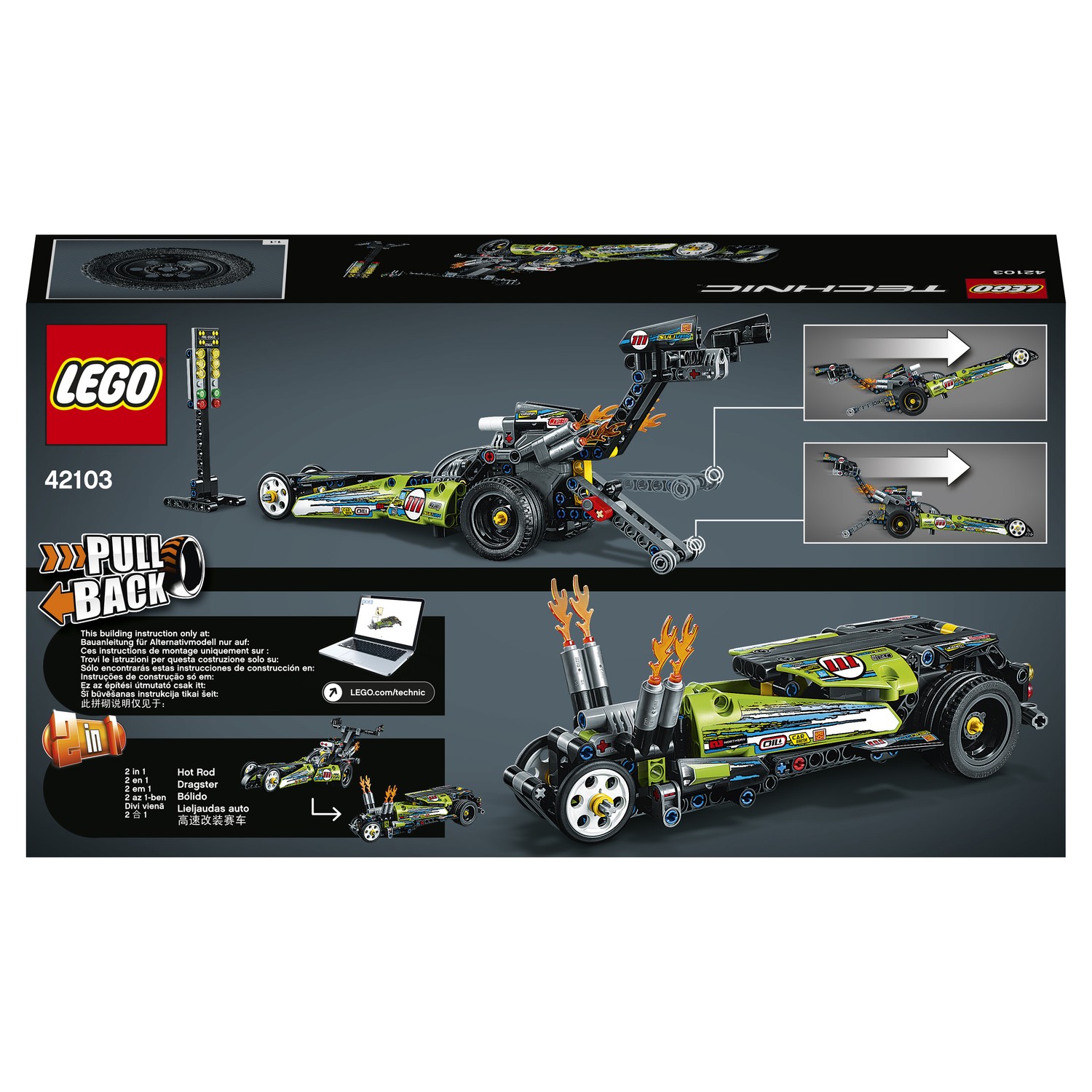 Lego technic dragster 42103 instructions sale