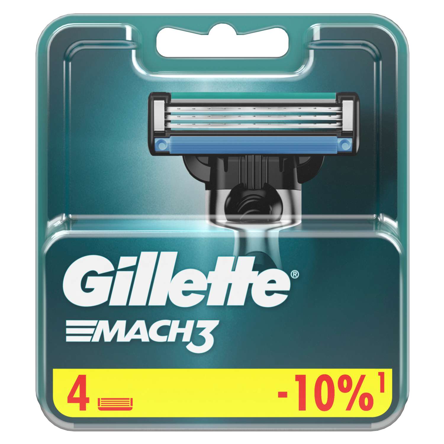 Кассеты сменные для бритья Gillette Mach3 4шт - фото 1