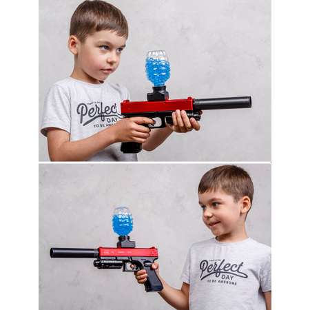 Детский пистолет BAZUMI Электрический автомат с водяными пульками орбизами на аккумуляторе