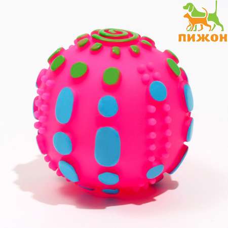 Игрушка Пижон пищащая «Чудо-мяч» 6.5 см розовая