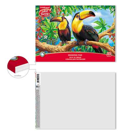 Альбом для рисования ArtBerry Экзотические птицы А4 40л 46917