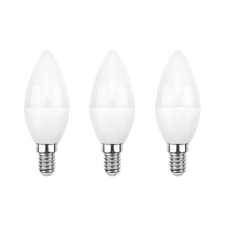 Лампа REXANT светодиодная Свеча CN 11.5Вт E14 1093Лм 6500K холодный свет 3 штуки