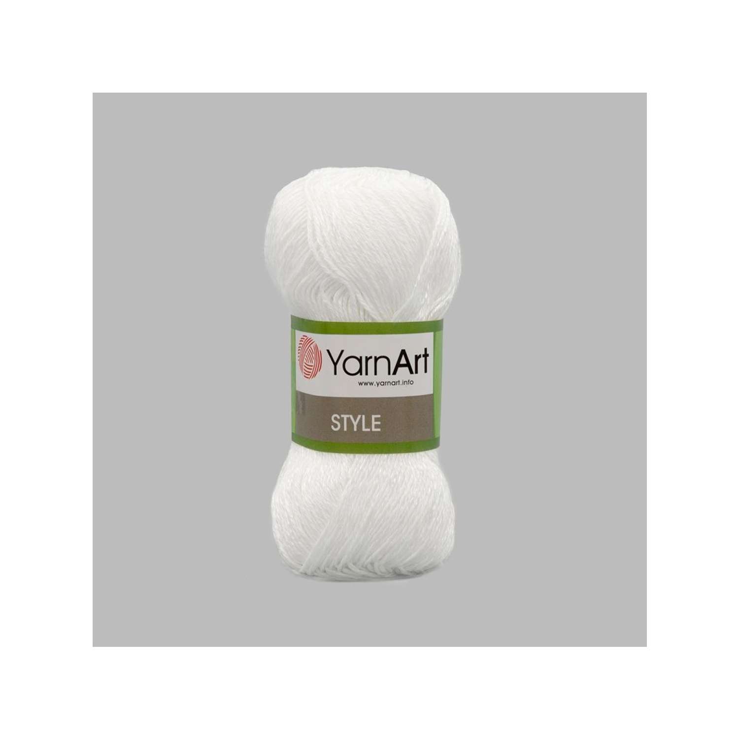 Пряжа YarnArt Style тонкая мягкая 50 г 185 м 650 белый 5 мотков - фото 6
