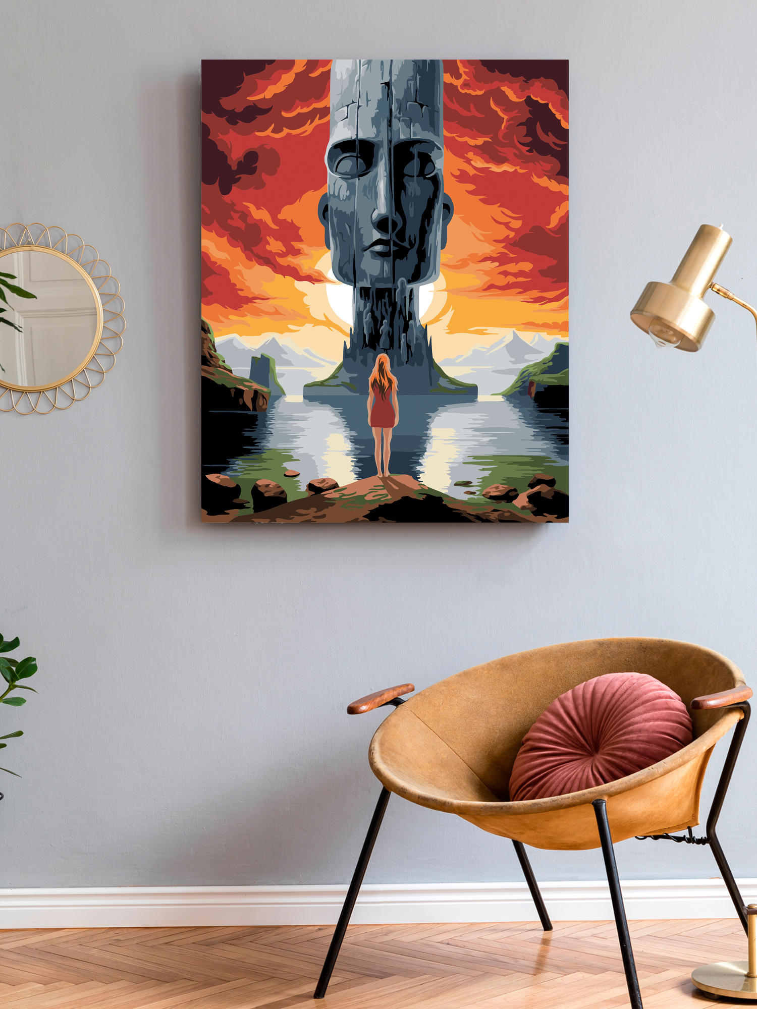 Картина по номерам Art on Canvas холст на подрамнике 40х50 см Истукан - фото 3