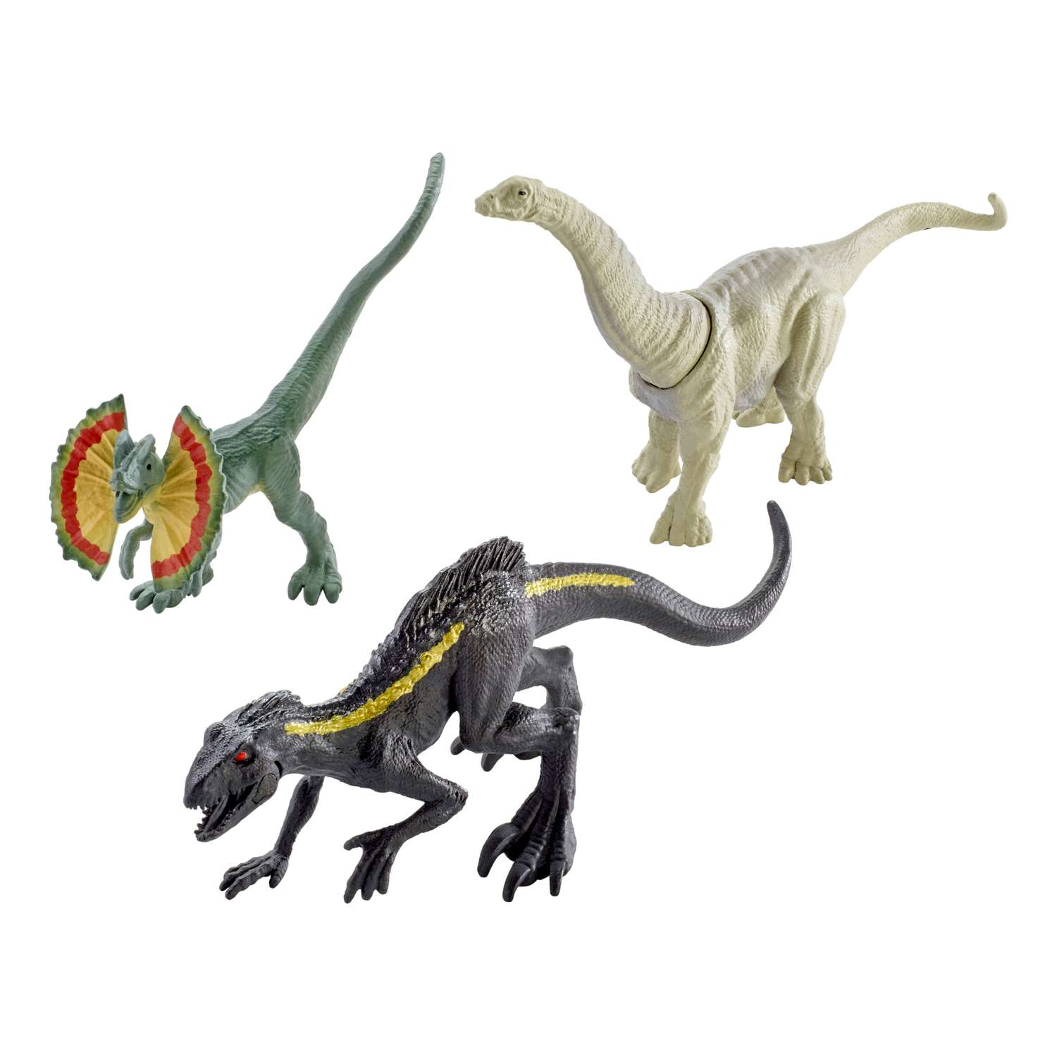 Набор фигурок Jurassic World Динозавры Трицератопс+Стигимолох+Тиранозавр Рекс FPN84 - фото 1