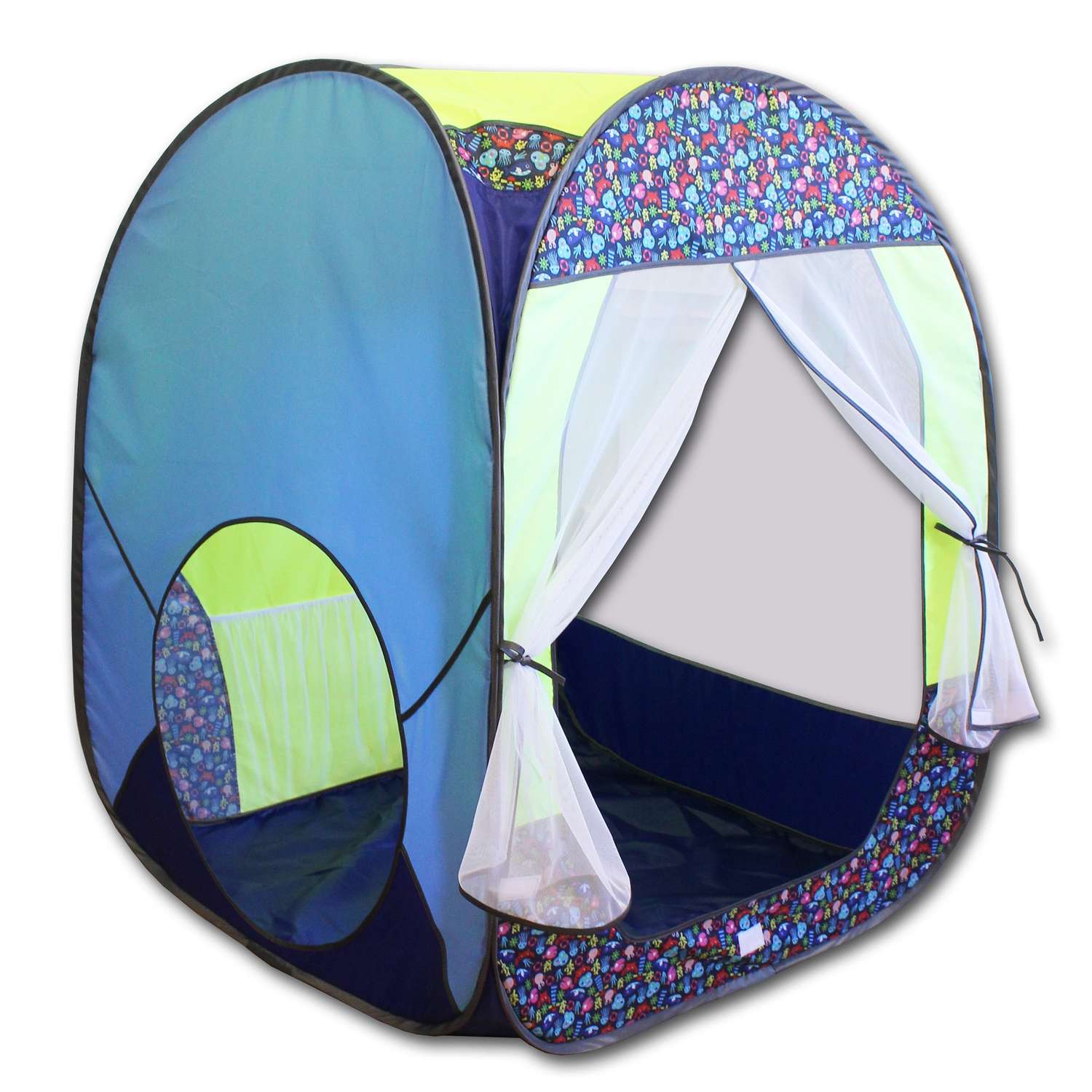 Палатка игровая Belon familia Радужный домик Принт МОРСКИЕ ОБИТАТЕЛИ размер 85х85х105 см - фото 1