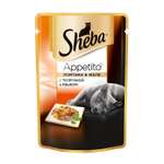 Корм влажный для кошек Sheba Appetito 85г из телятины и языка пауч