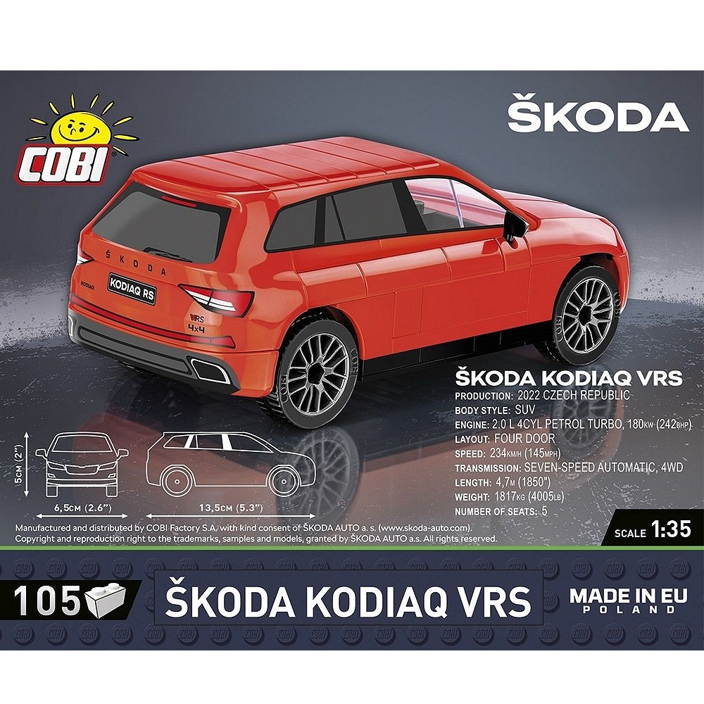 Конструктор COBI Автомобиль Škoda Kodiaq VRS 105 деталей - фото 6