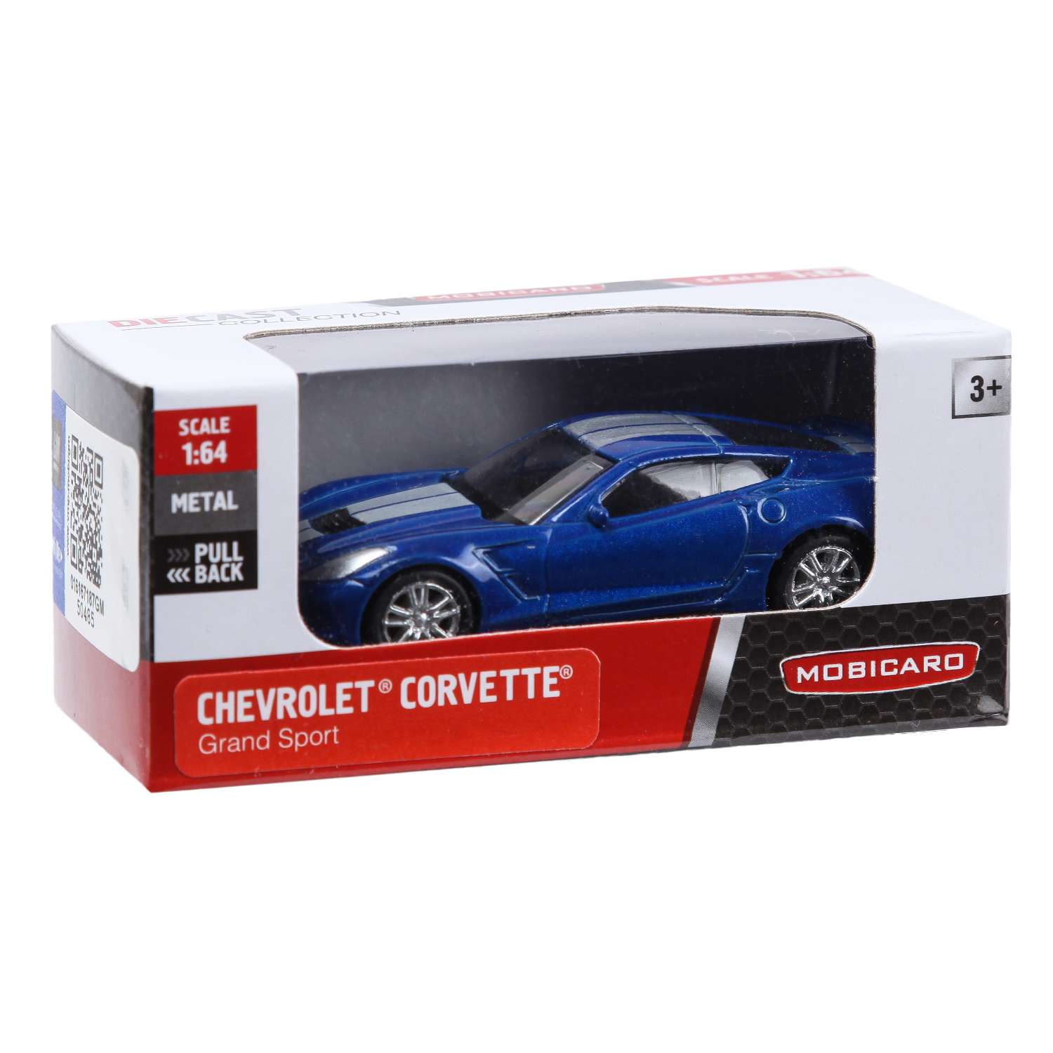 Машинка Mobicaro 1:64 Chevrolet Corvette Grand Sport Special Edition в ассортименте 354033C - фото 2