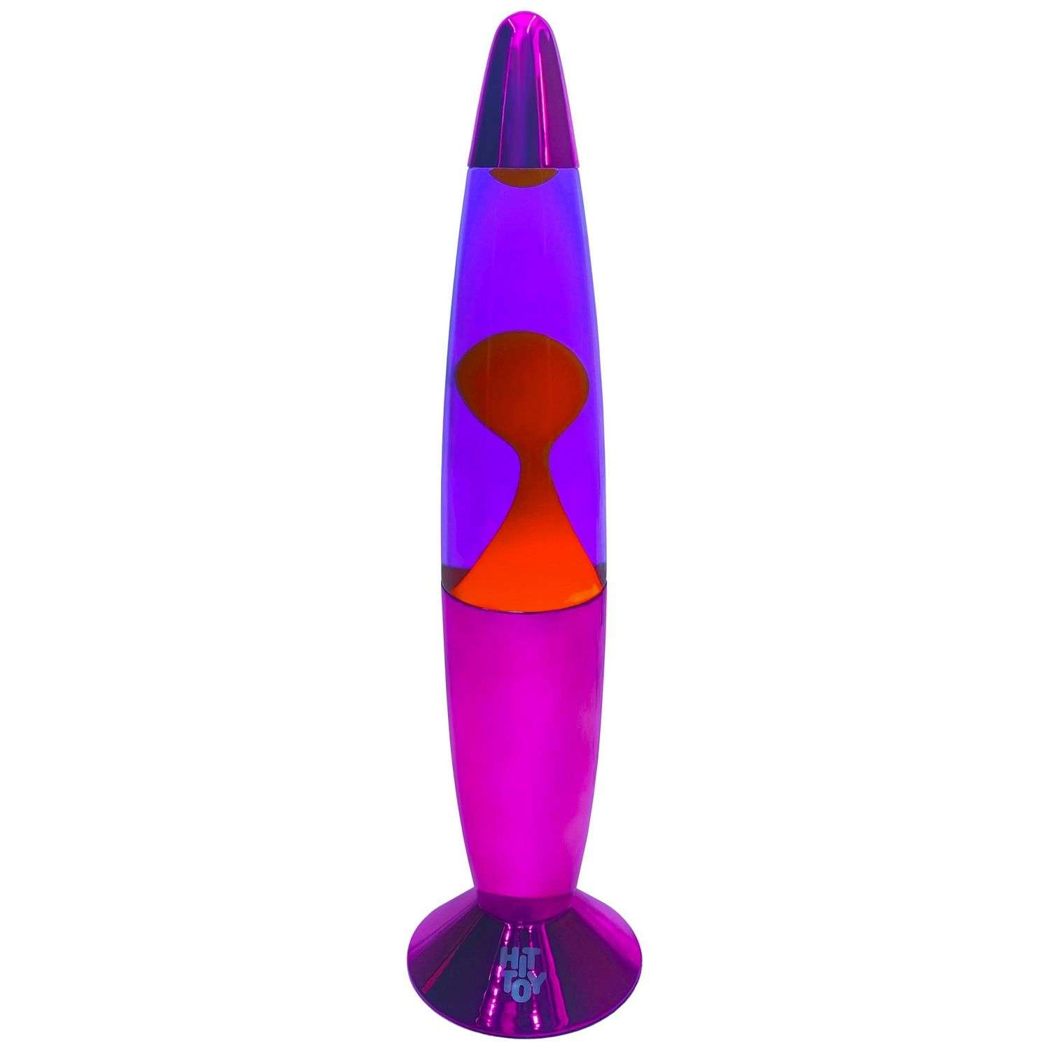 Светильник HitToy Лава-лампа 41 см Хром Фиолетовый/Оранжевый - фото 1
