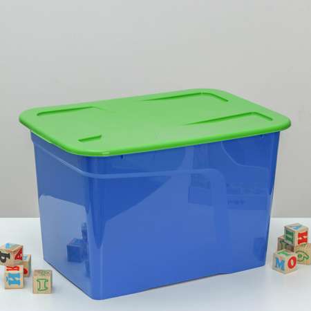 Контейнер Sima-Land для хранения игрушек 50 л Roombox Kids цвет синий зелёный
