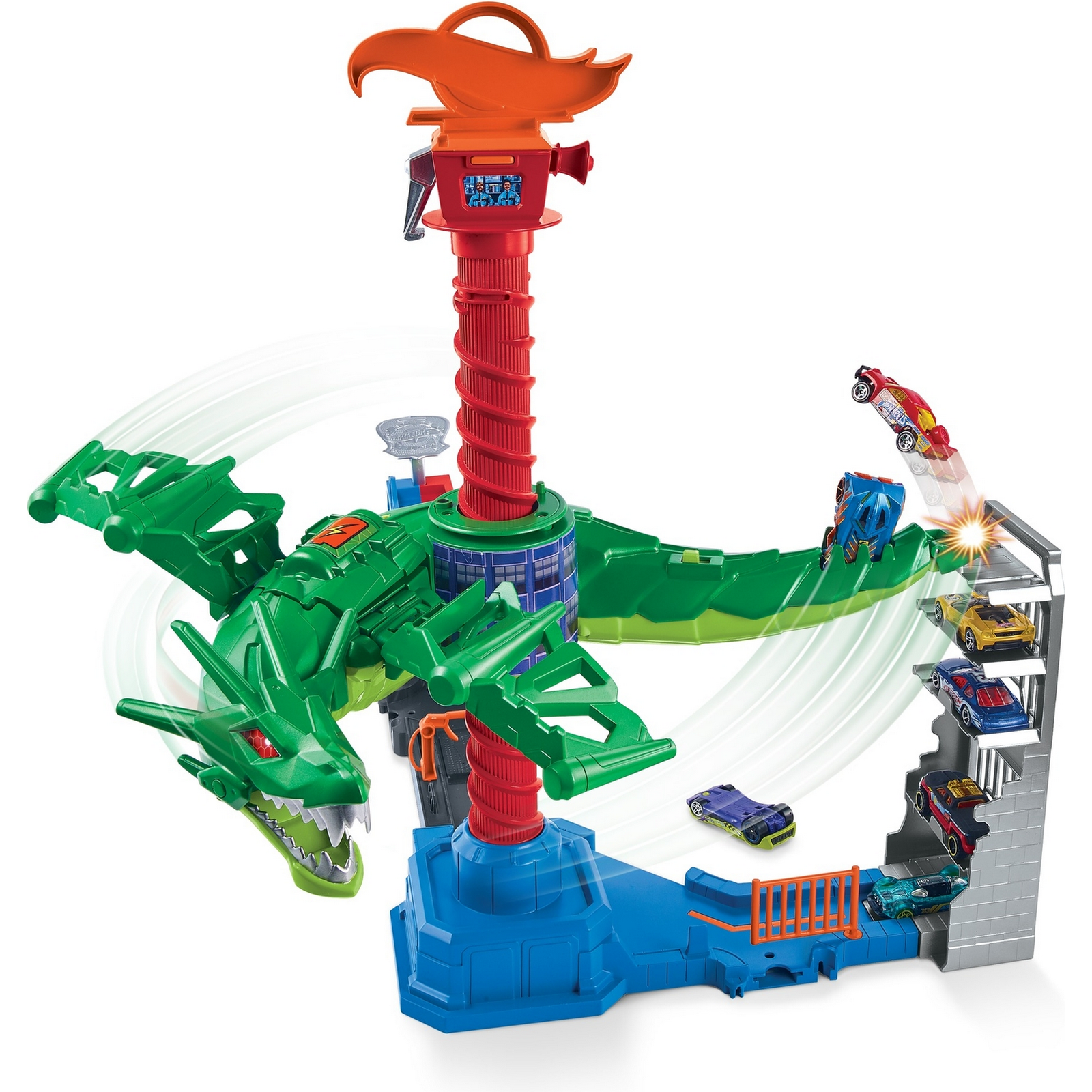 Трек Hot Wheels Воздушная атака дракона с пусковой установкой GJL13 - фото 6