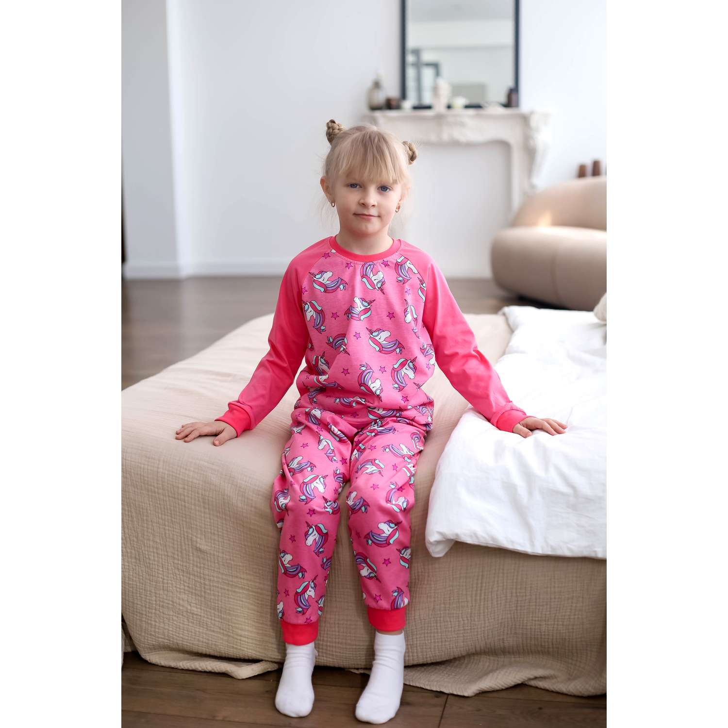 Пижама Агапэ 8300_розовый единорог - фото 6