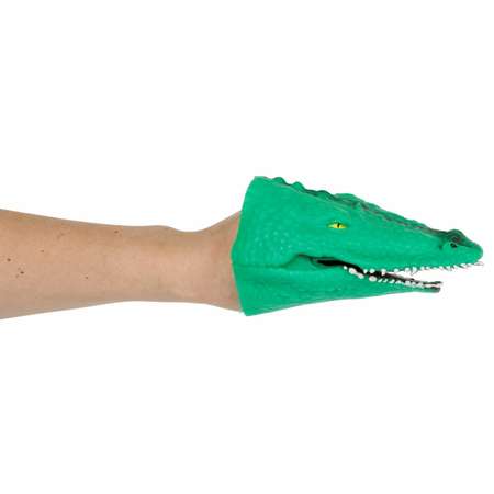 Игрушка-перчатка 1TOY Зверуки большие на руку Крокодил зеленый