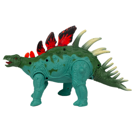 Игрушка анимационная KiddiePlay Фигурка динозавра - Стегозавр со световым и звуковым эффектом