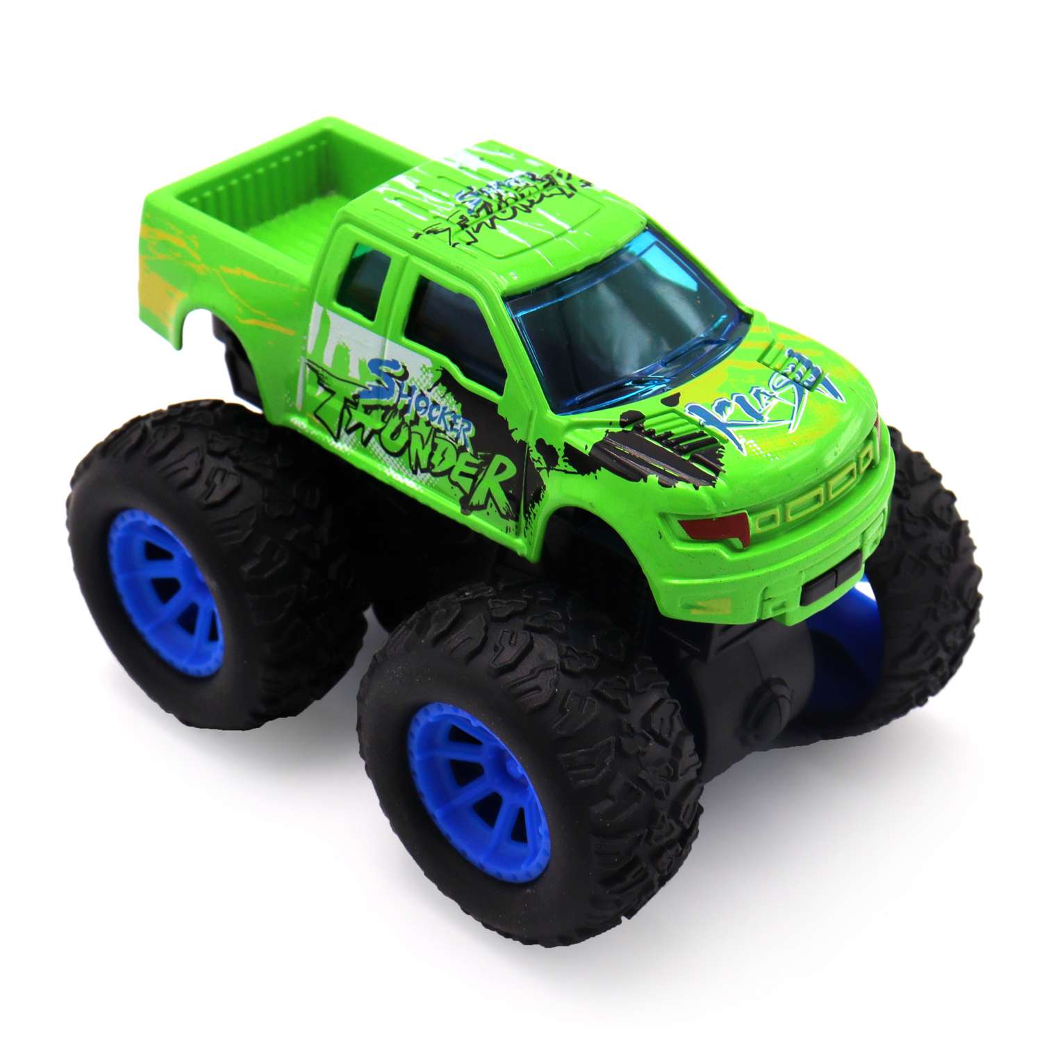 Машинка Funky Toys Пикап с синими колесами Зеленая FT8485-6 FT8485-6 - фото 2