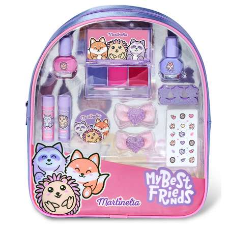 Прозрачный рюкзак Martinelia с косметикой для девочки