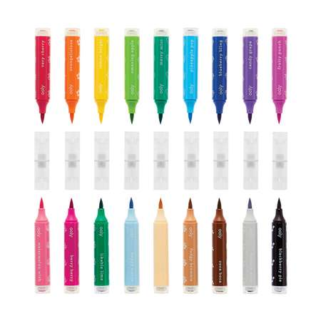 Набор цветных фломастеров Ooly двусторонние цветные со штампами 18 шт. 130-104