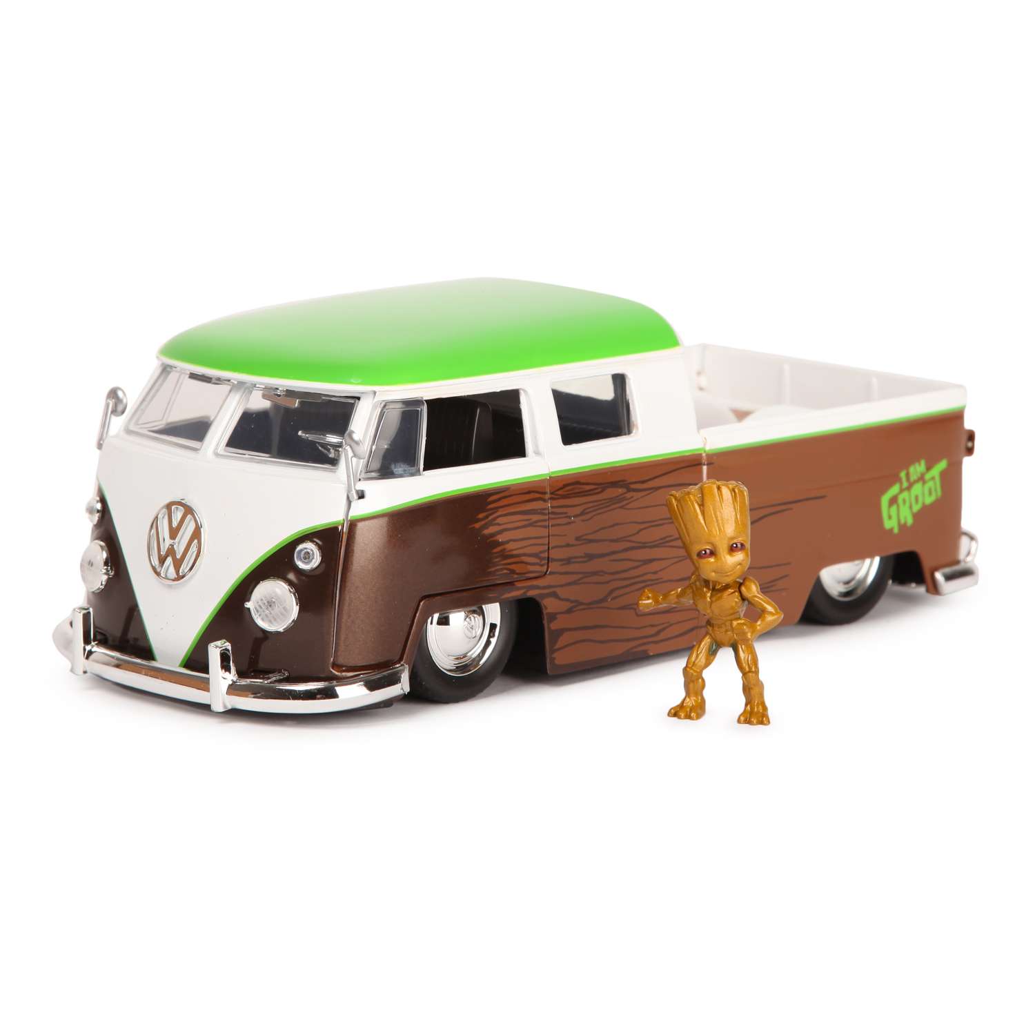 Автобус Jada 1:24 Голливудские тачки Volkswagen 1962 +фигурка Грута 31202 31202 - фото 1