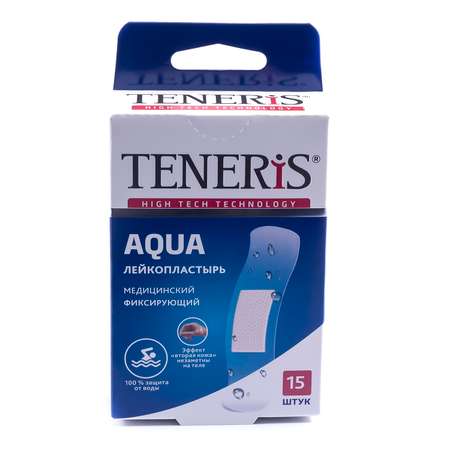 Лейкопластырь TENERIS Aqua водонепроницаемый фиксирующий 15шт