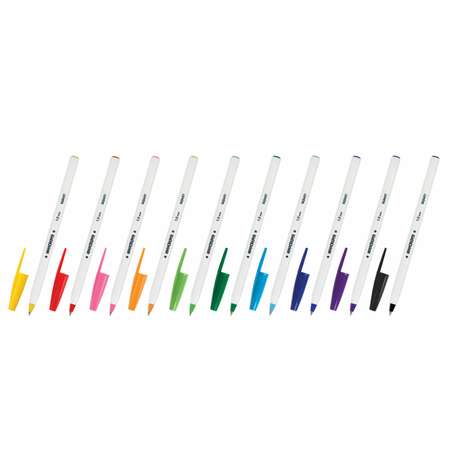 Ручки шариковые Юнландия цветные набор 10 штук для школы
