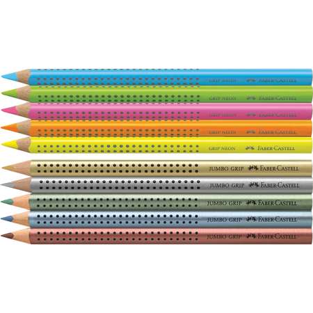 Карандаши цветные Faber Castell Jumbo Grip Neon+Metallic 10 цветов