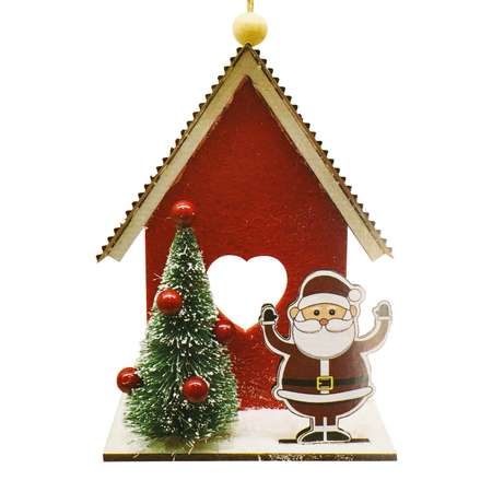 Набор для творчества Школа Талантов создай елочное украшение Домик с сердечком Дед мороз