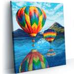 Алмазная мозаика Kiki Холст на подрамнике 30*40 полная выкладка Воздушные шары