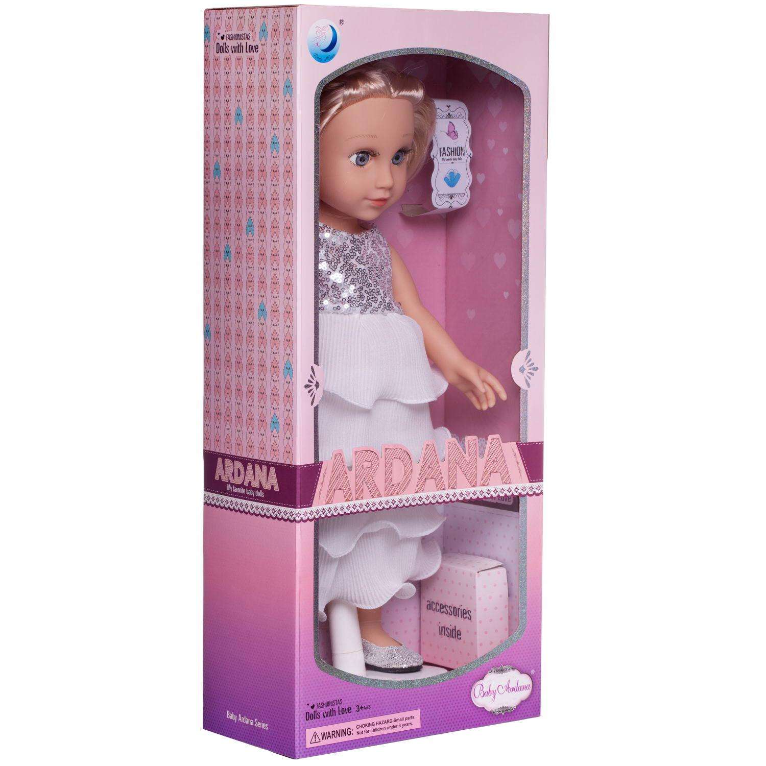 Кукла Junfa Ardana Baby в белом платье с серебристыми пайетами 45 см WJ-21816 - фото 3