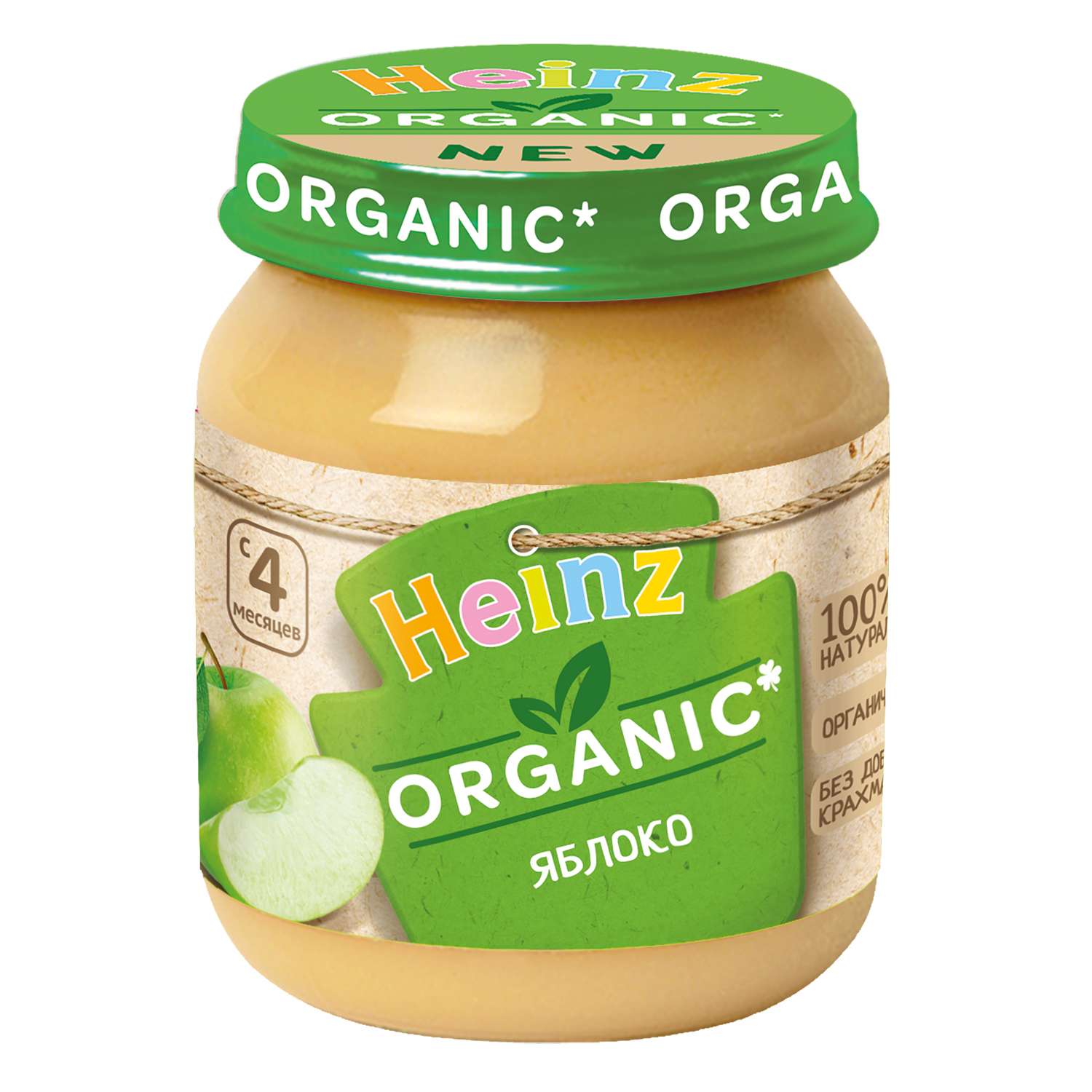 Пюре Heinz органик яблоко 120г с 4 месяцев - фото 1
