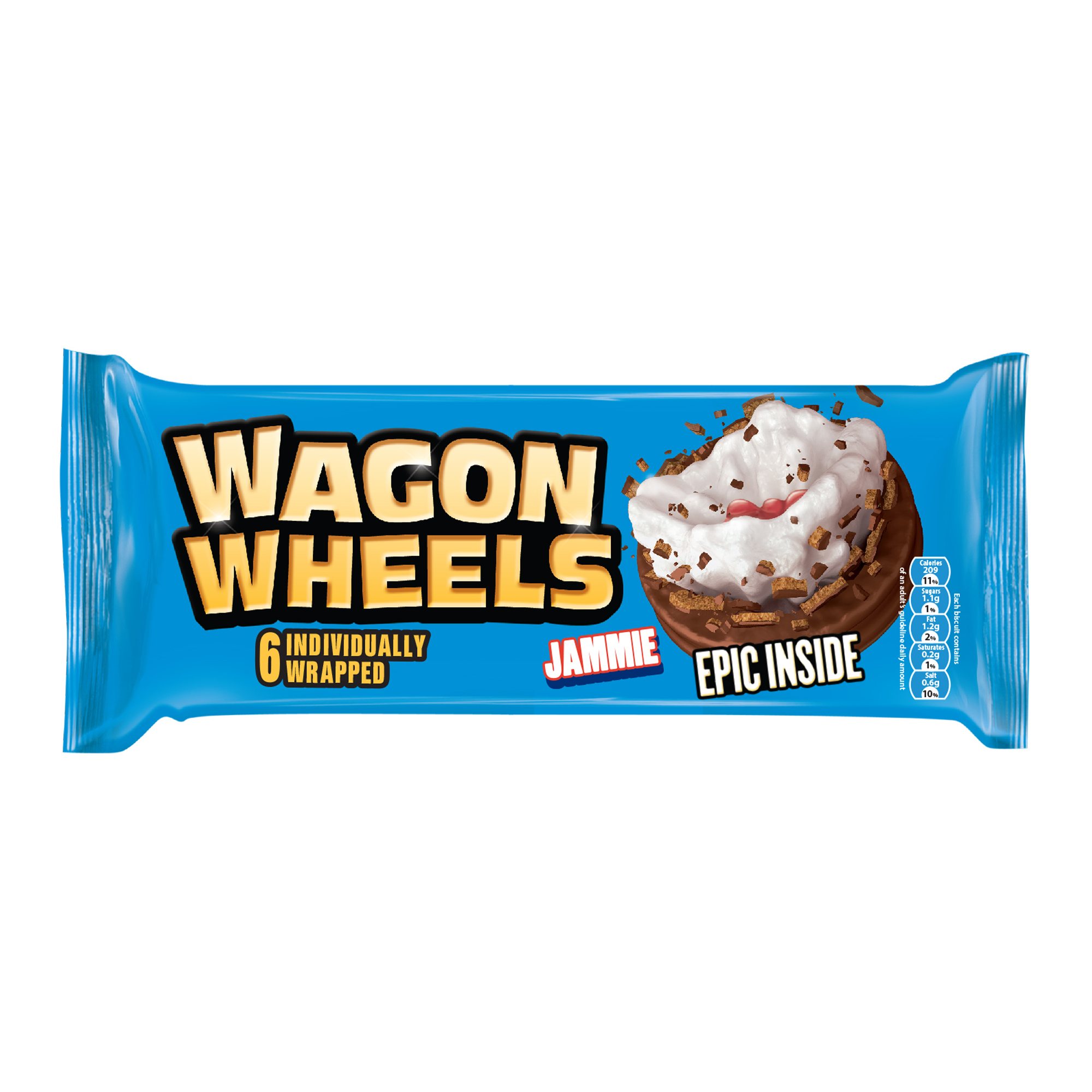 Печенье с суфле и джемом Wagon Wheels покрытое глазурью с ароматом шоколада 228 г 1 шт - фото 1