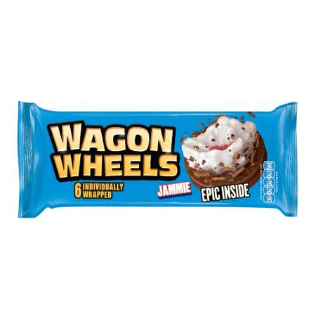 Печенье с суфле и джемом Wagon Wheels покрытое глазурью с ароматом шоколада 228 г 1 шт