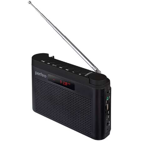 Радиоприемник Perfeo цифровой ТАЙГА FM+ 66-108МГц MP3 встроенный аккумулятор USB черный I70BK