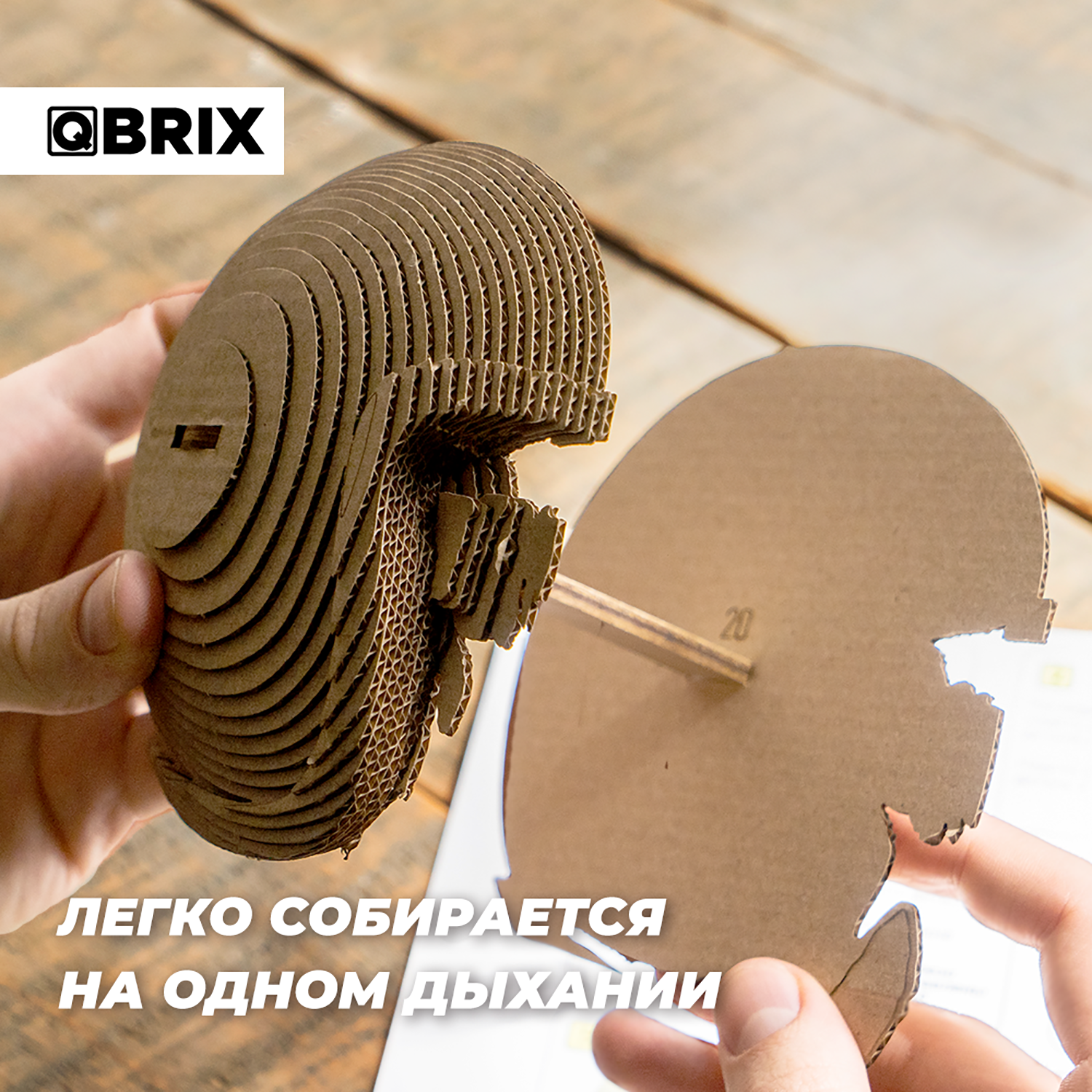 Конструктор QBRIX 3D картонный Бульдог Органайзер 20005 20005 - фото 3