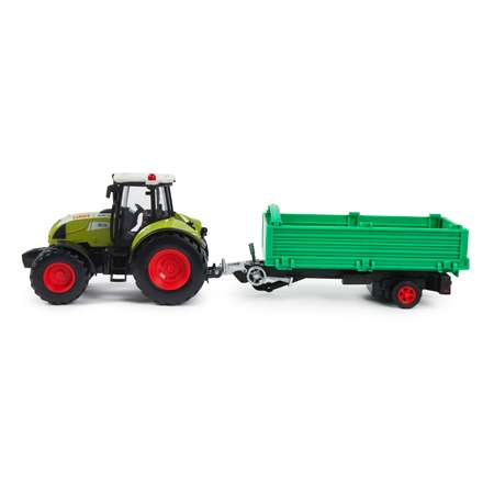 Машинка Mobicaro 1:32 Claas Tractor с прицепом 144018