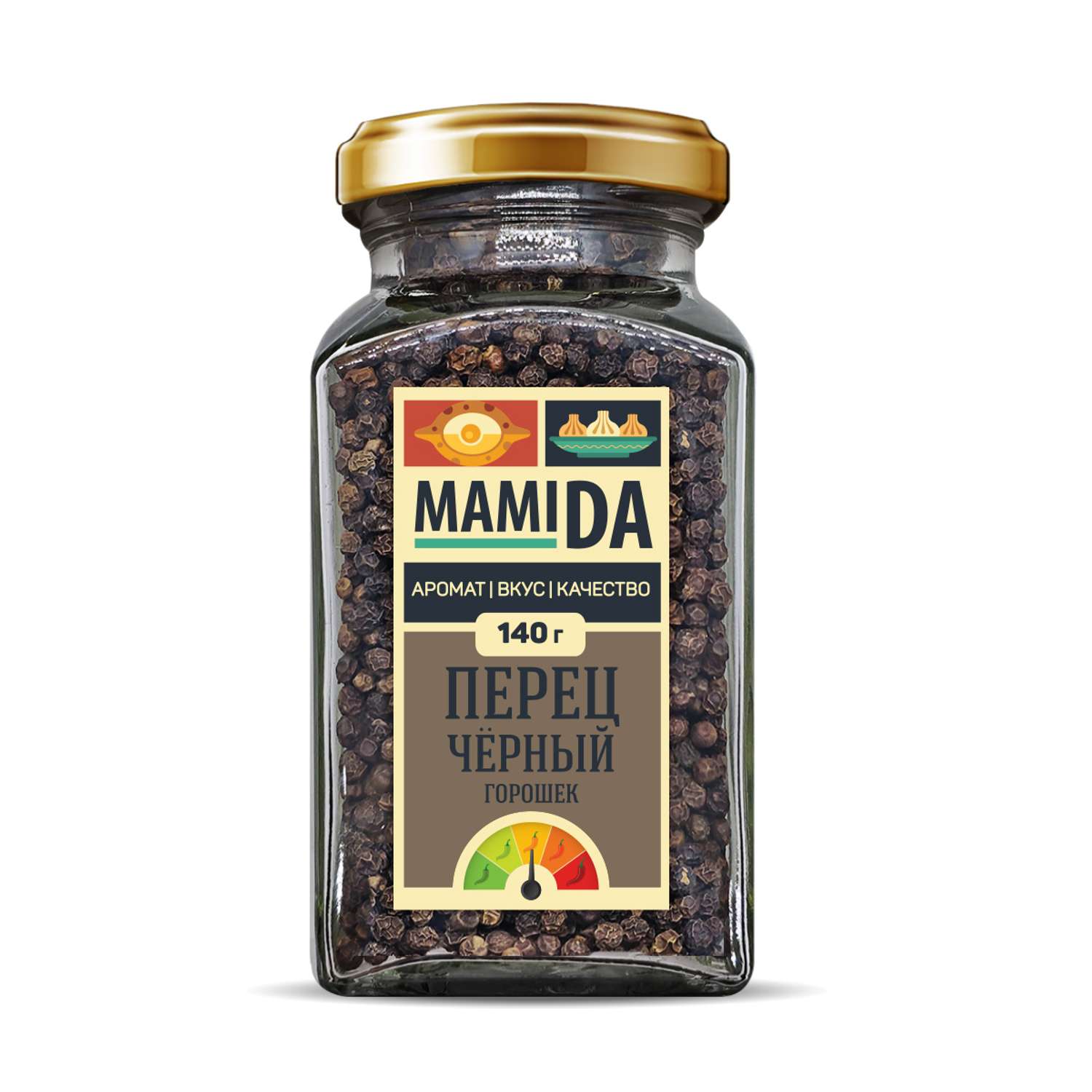 Специя MamiDA Перец черный горошек 140 г - фото 1