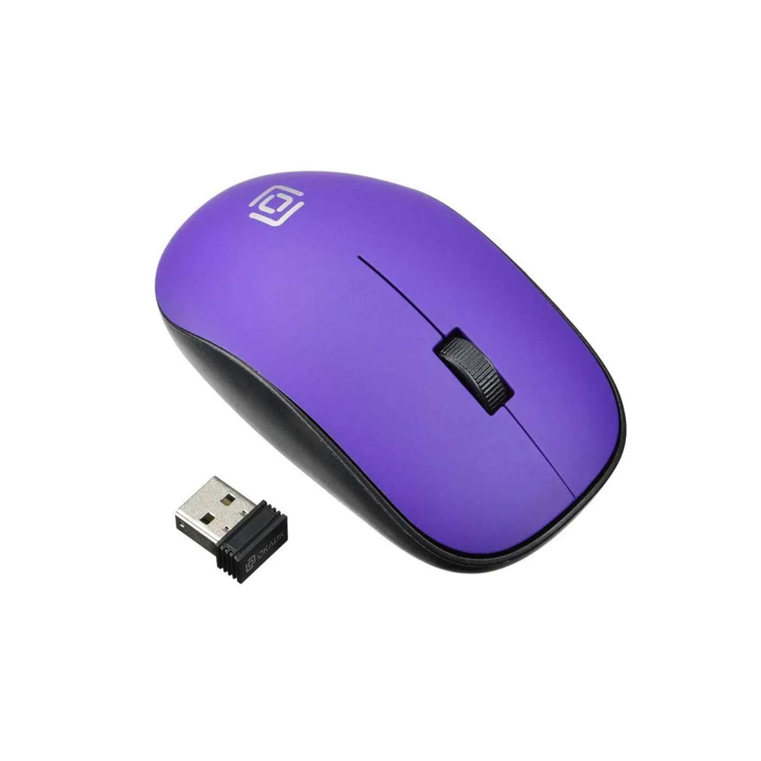 Мышь OKLICK 515MW черный/пурпурный оптическая (1200dpi) беспроводная USB (3but) - фото 1