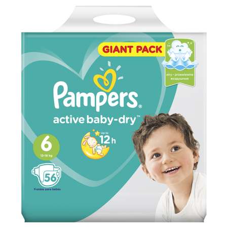 Подгузники Pampers Active Baby-Dry 6 13-18кг 56шт