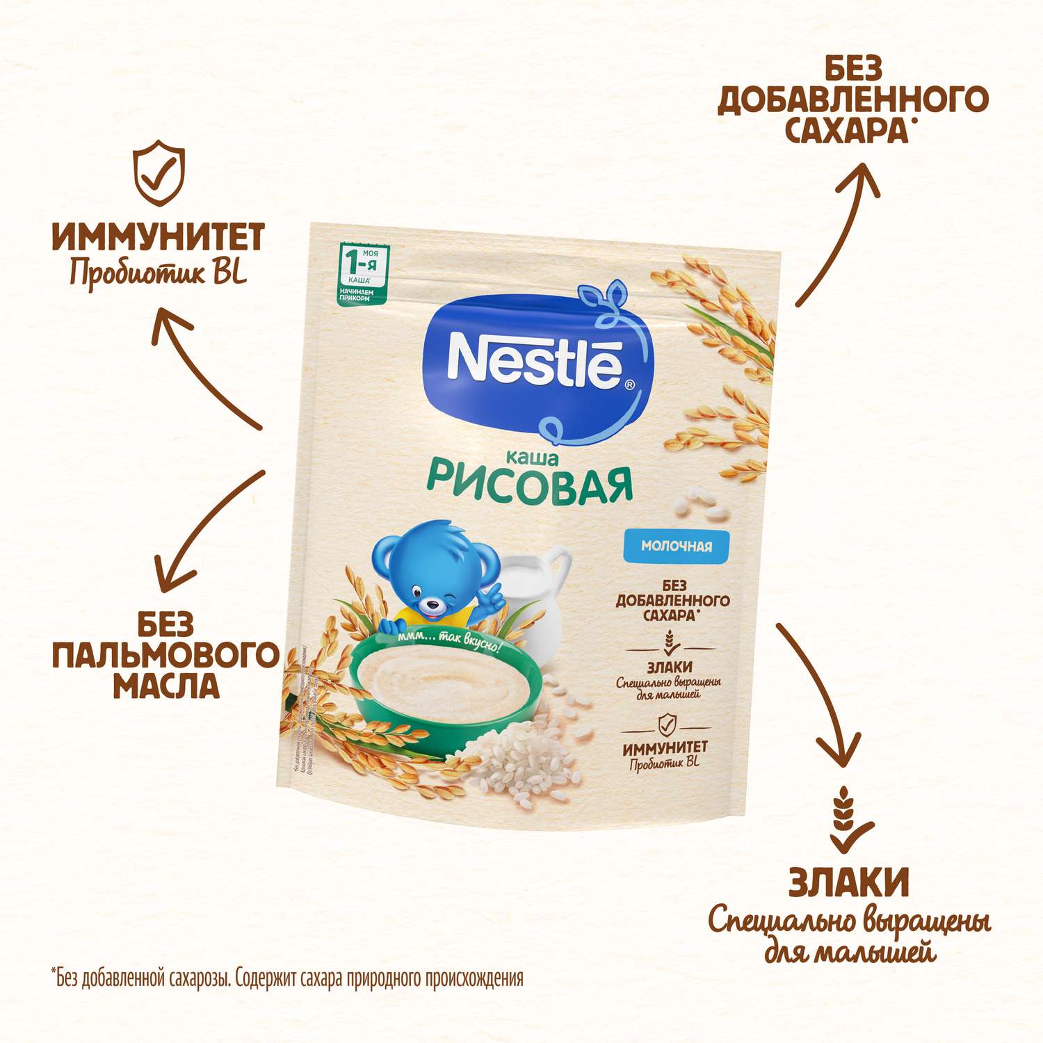 Каша молочная Nestle рисовая 200г с 4месяцев - фото 4